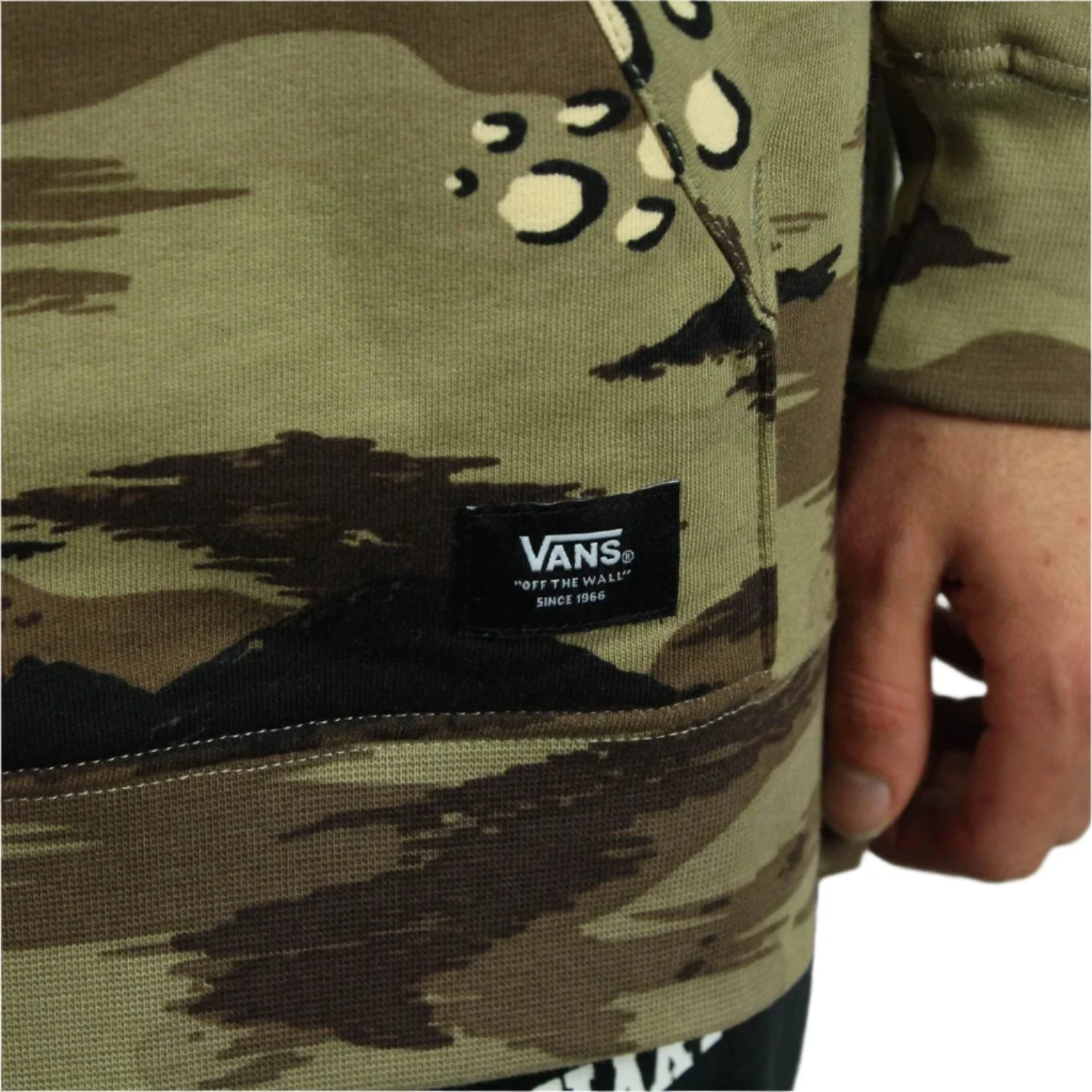 Vans Hunter Pullover Fleece Hooded Sweatshirt - Storm Camo - Image 4
