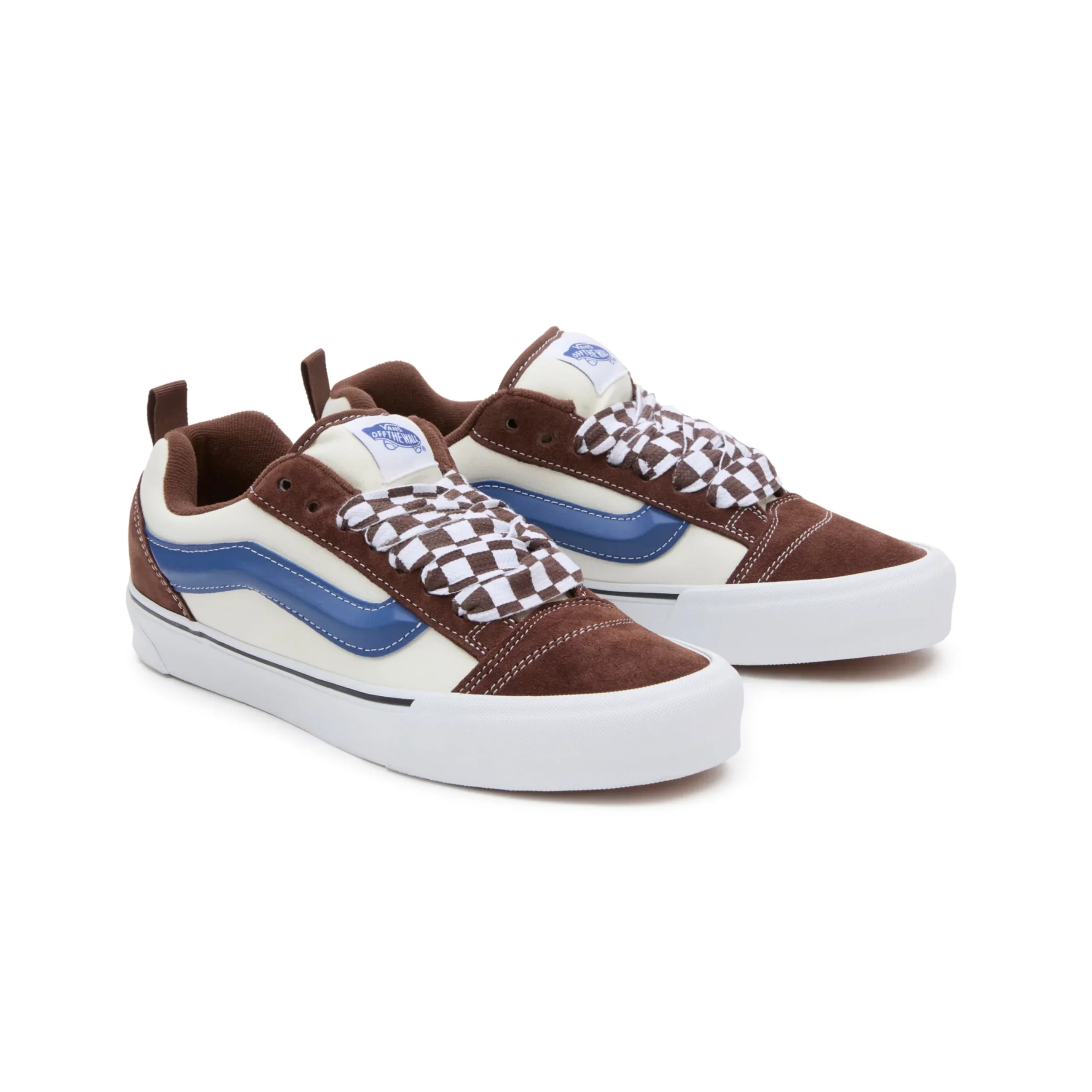 Vans Knu Skool Shoes - (Mega Check) Potting Soil - Image 2
