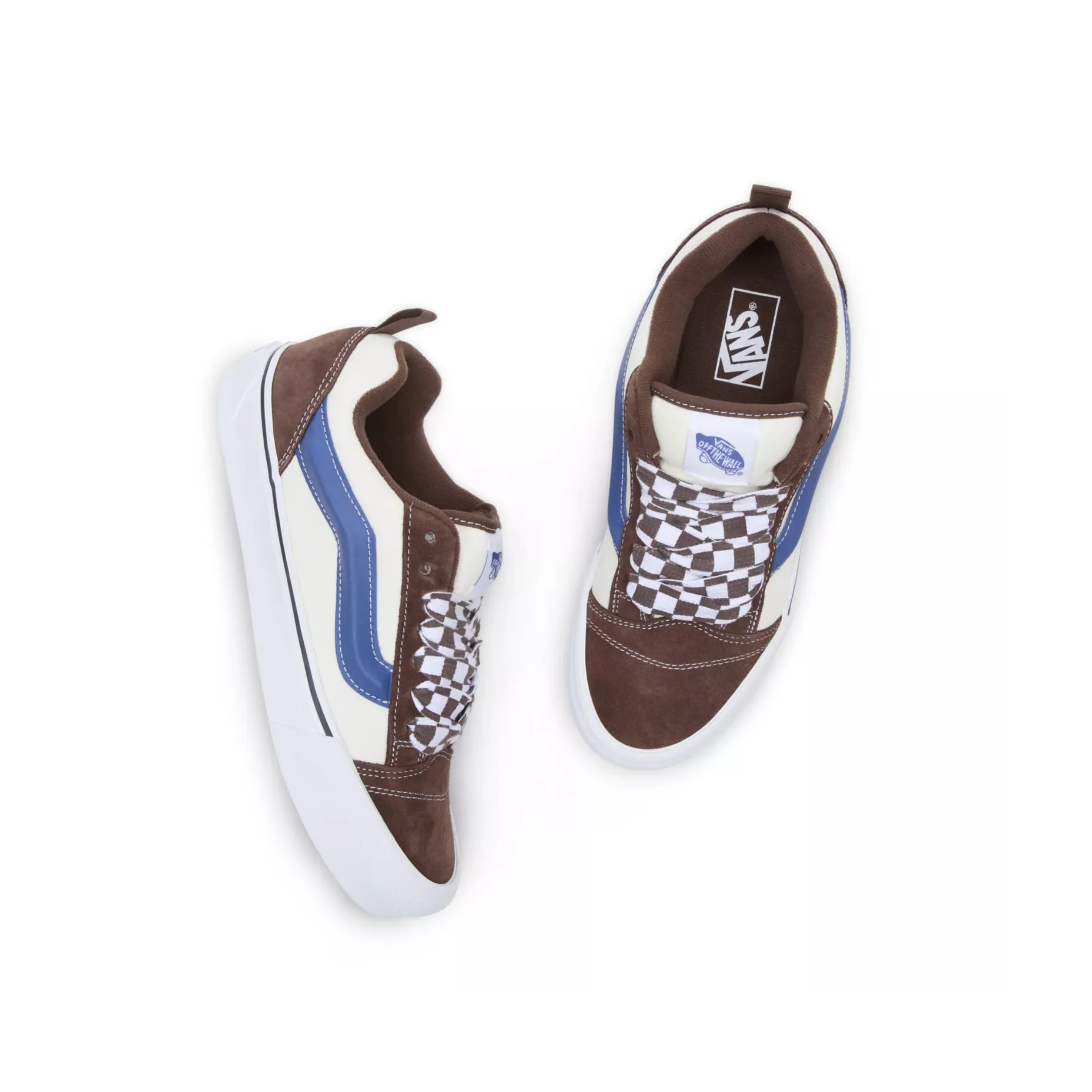 Vans Knu Skool Shoes - (Mega Check) Potting Soil - Image 3