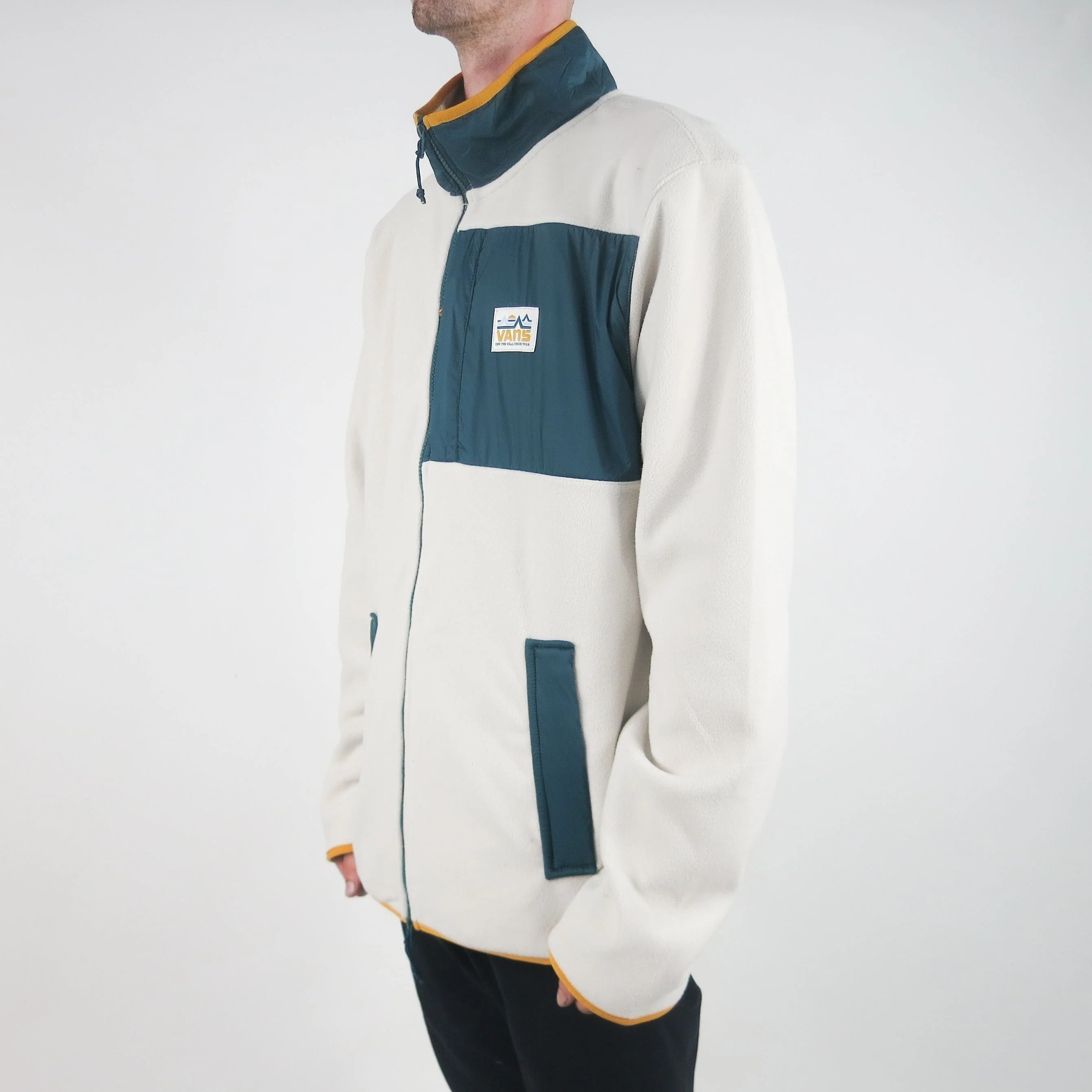 Vans MT Polar Fleece Jacket - Oatmeal / Deep Teal - Image 3