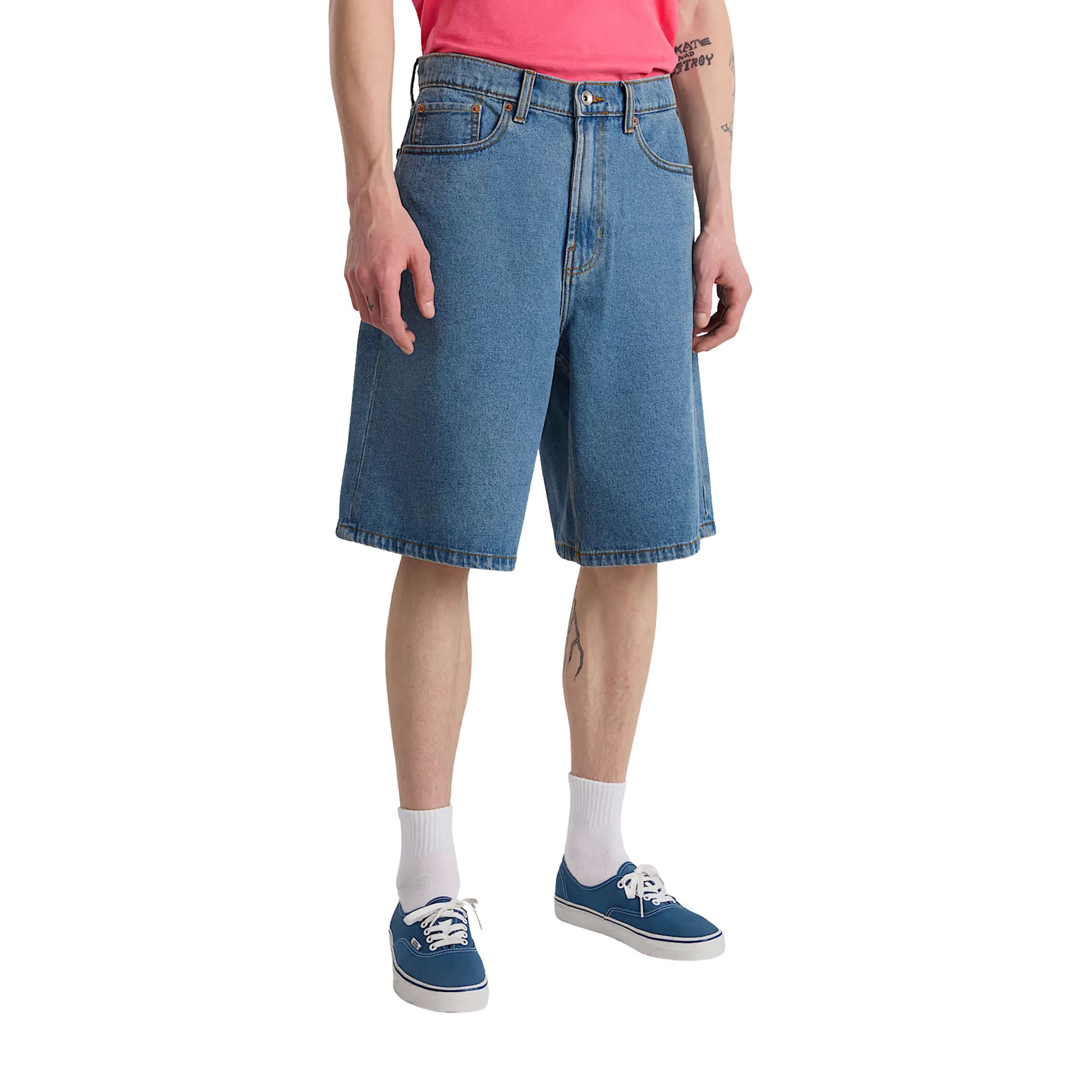 Vans Skate Check-5 Baggy Denim Short - Stonewash Blue - Image 3