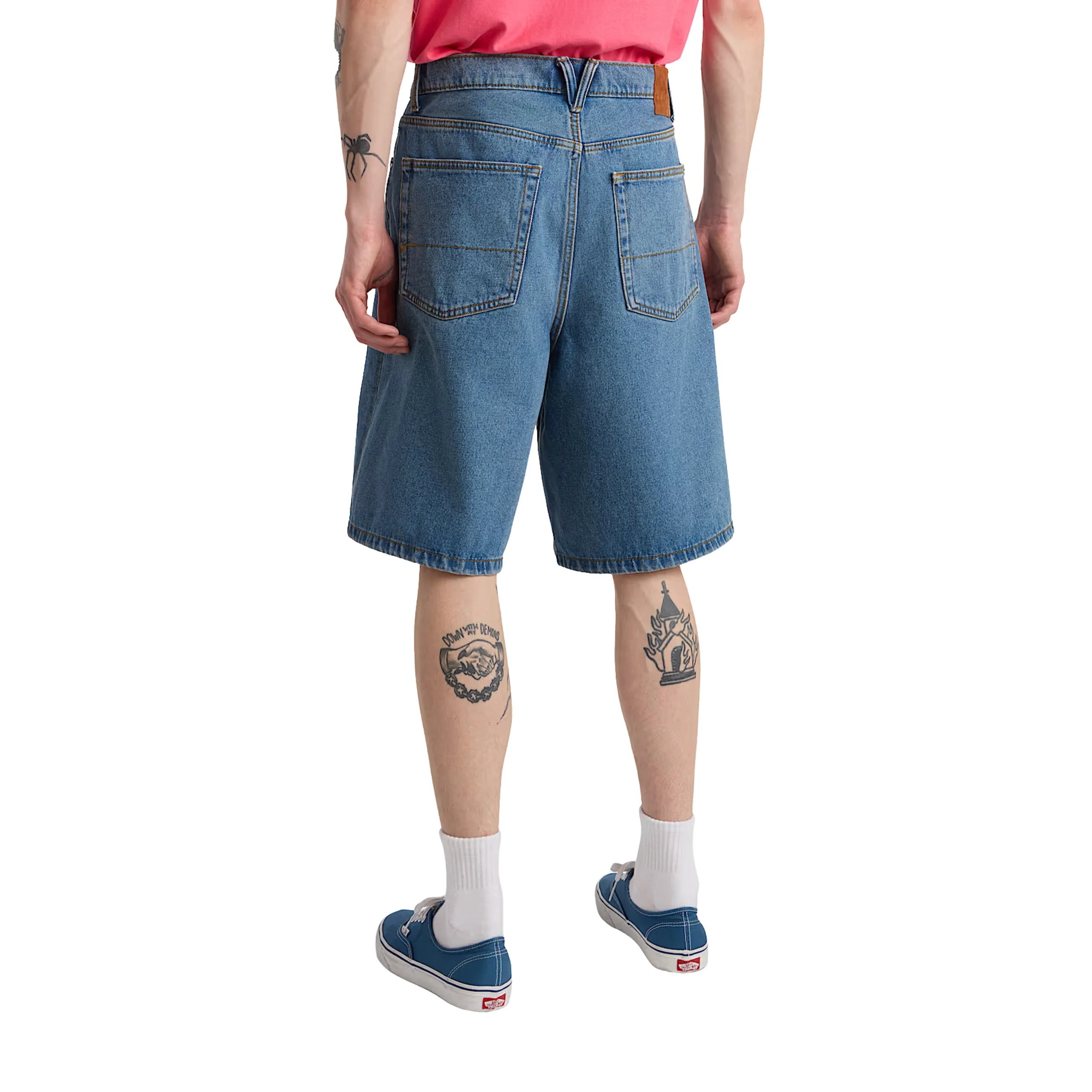Vans Skate Check-5 Baggy Denim Short - Stonewash Blue - Image 4