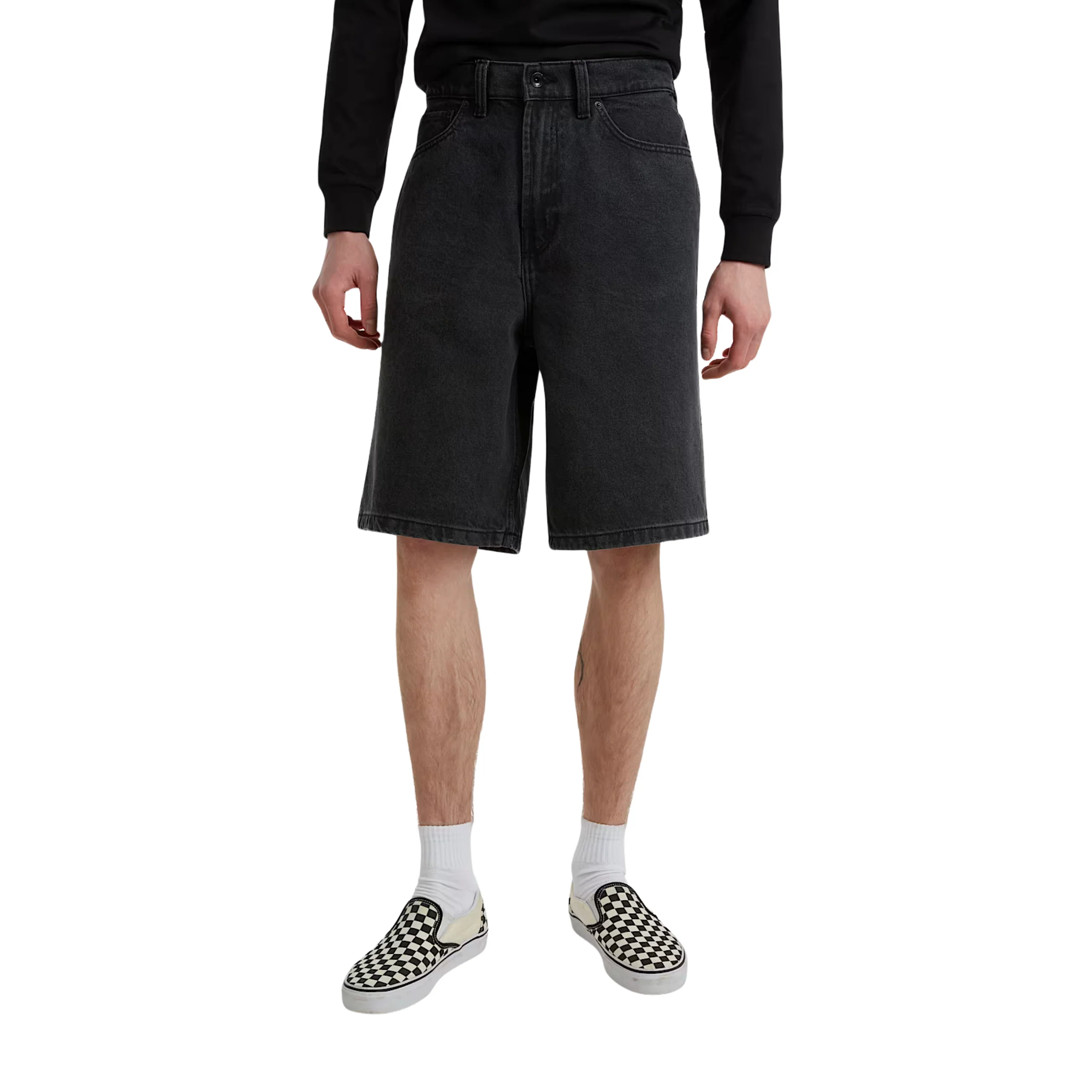 Vans Skate Check-5 Baggy Denim Short - Washed Black - Image 3