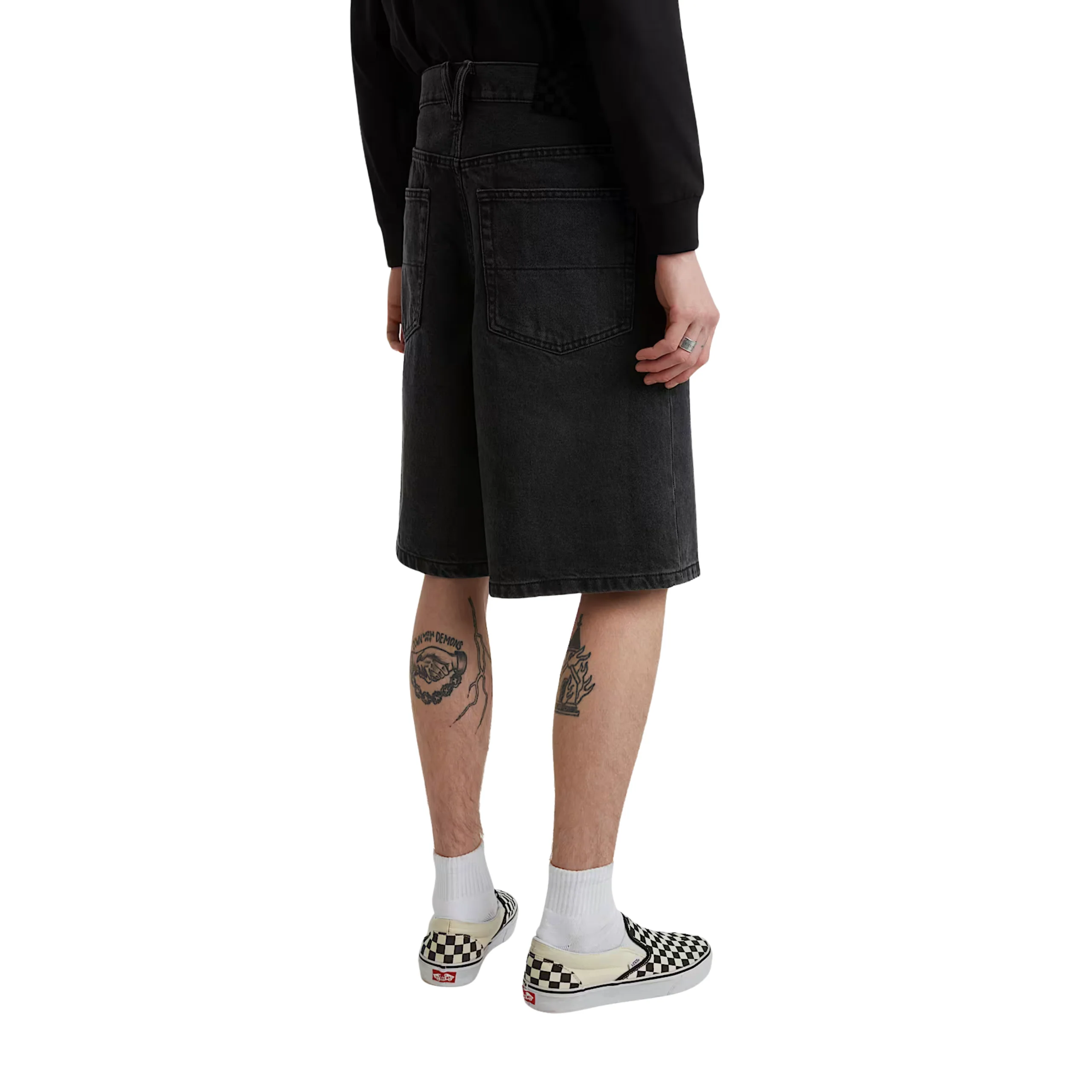 Vans Skate Check-5 Baggy Denim Short - Washed Black - Image 4