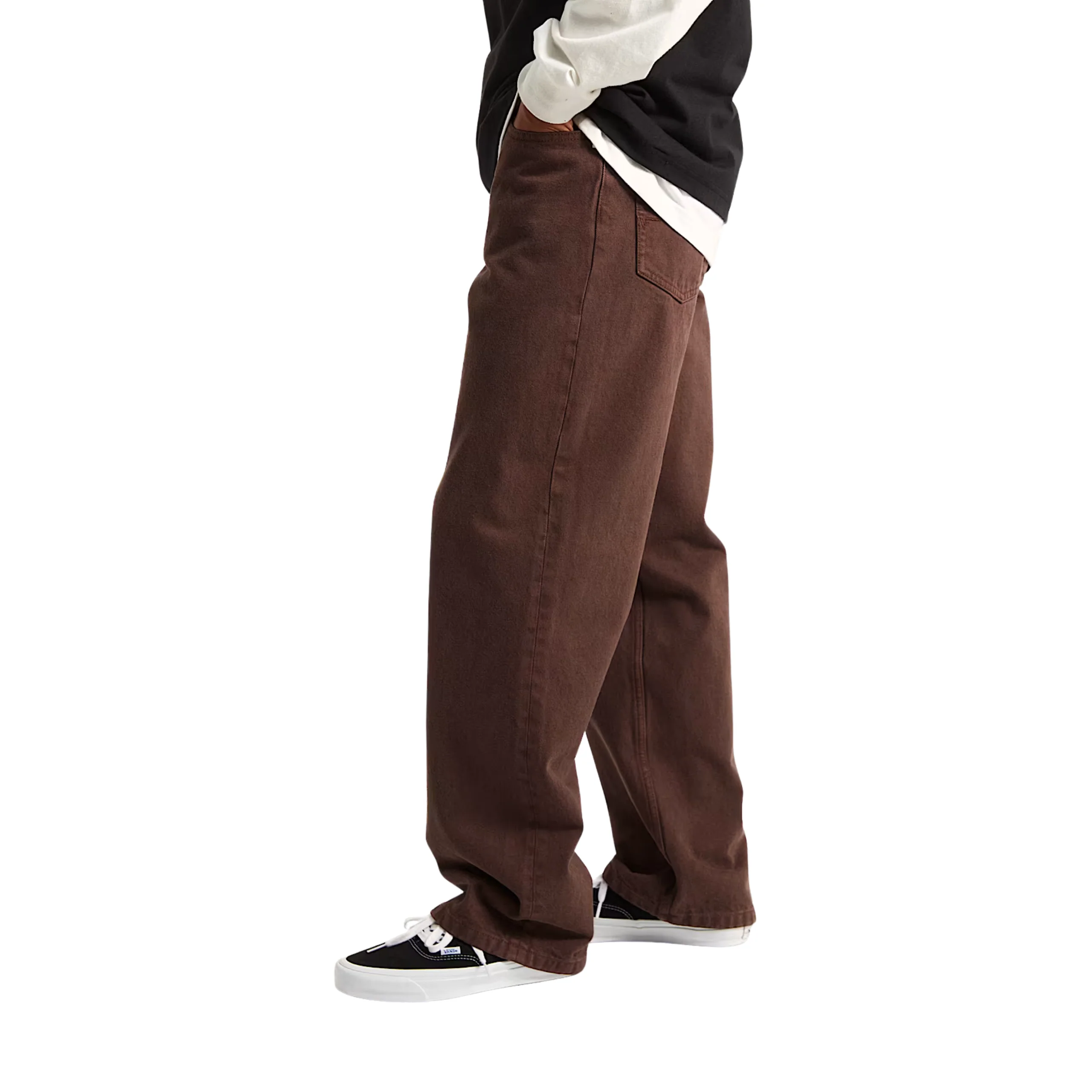 Vans Skate Check-5 Loose Denim Pant - Dark Brown - Image 3
