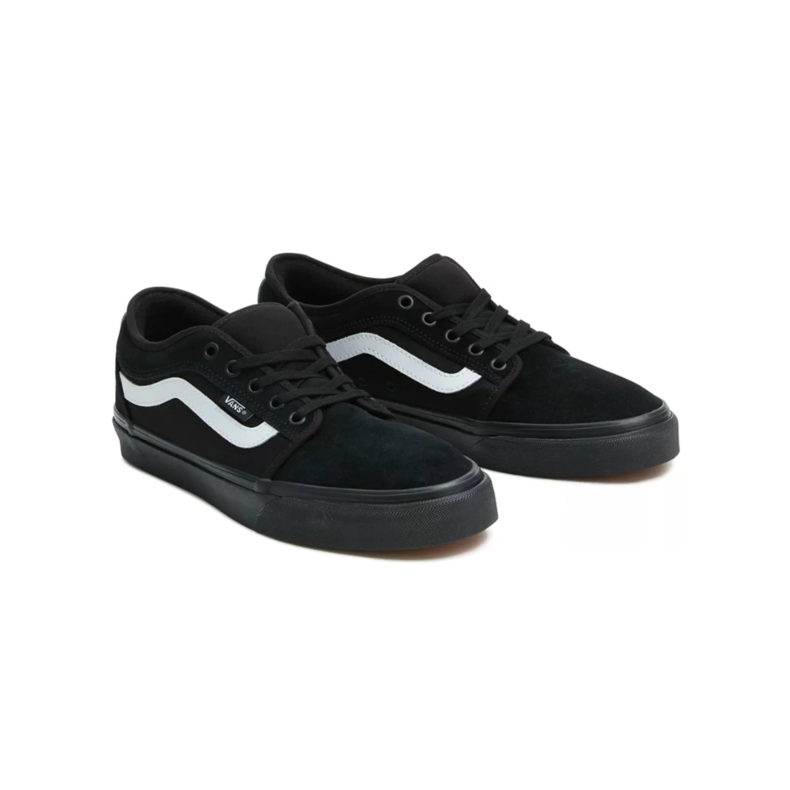 Vans Skate Chukka Low Sidestripe Shoes - Black / Black / White - Image 2