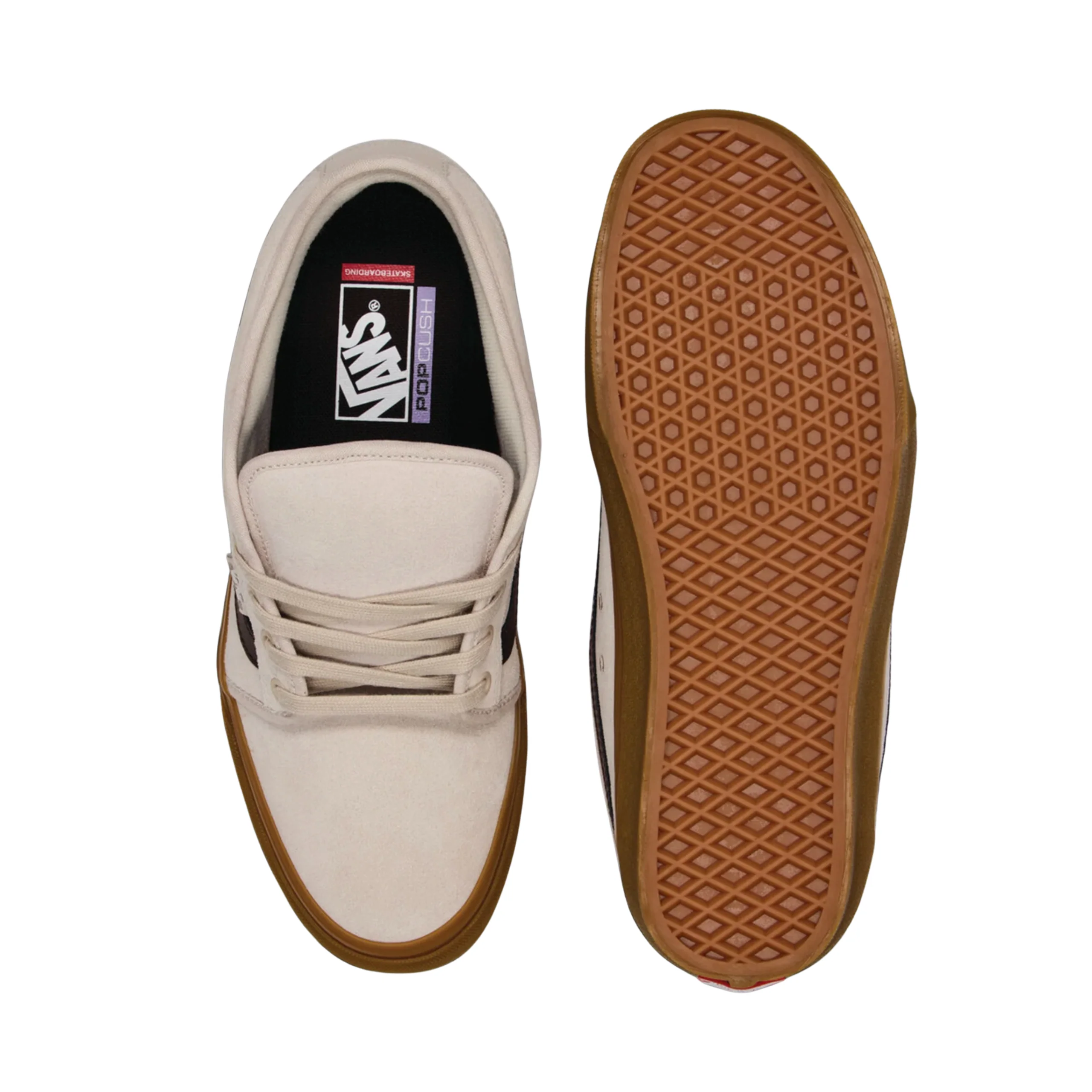 Vans Skate Chukka Low Sidestripe Shoes - Taupe Mist - Image 3