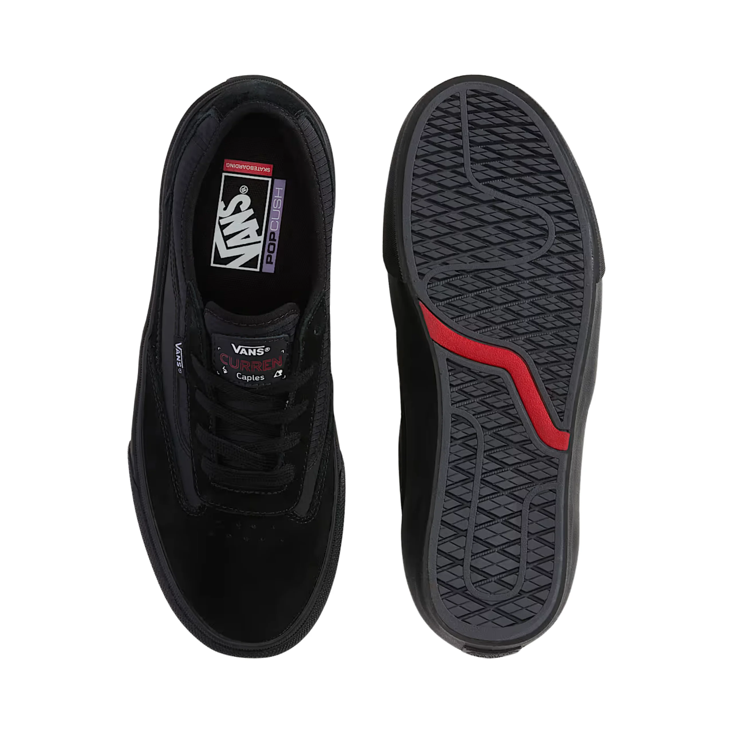 Vans Skate Curren Caples Shoes - Black / Black - Image 4