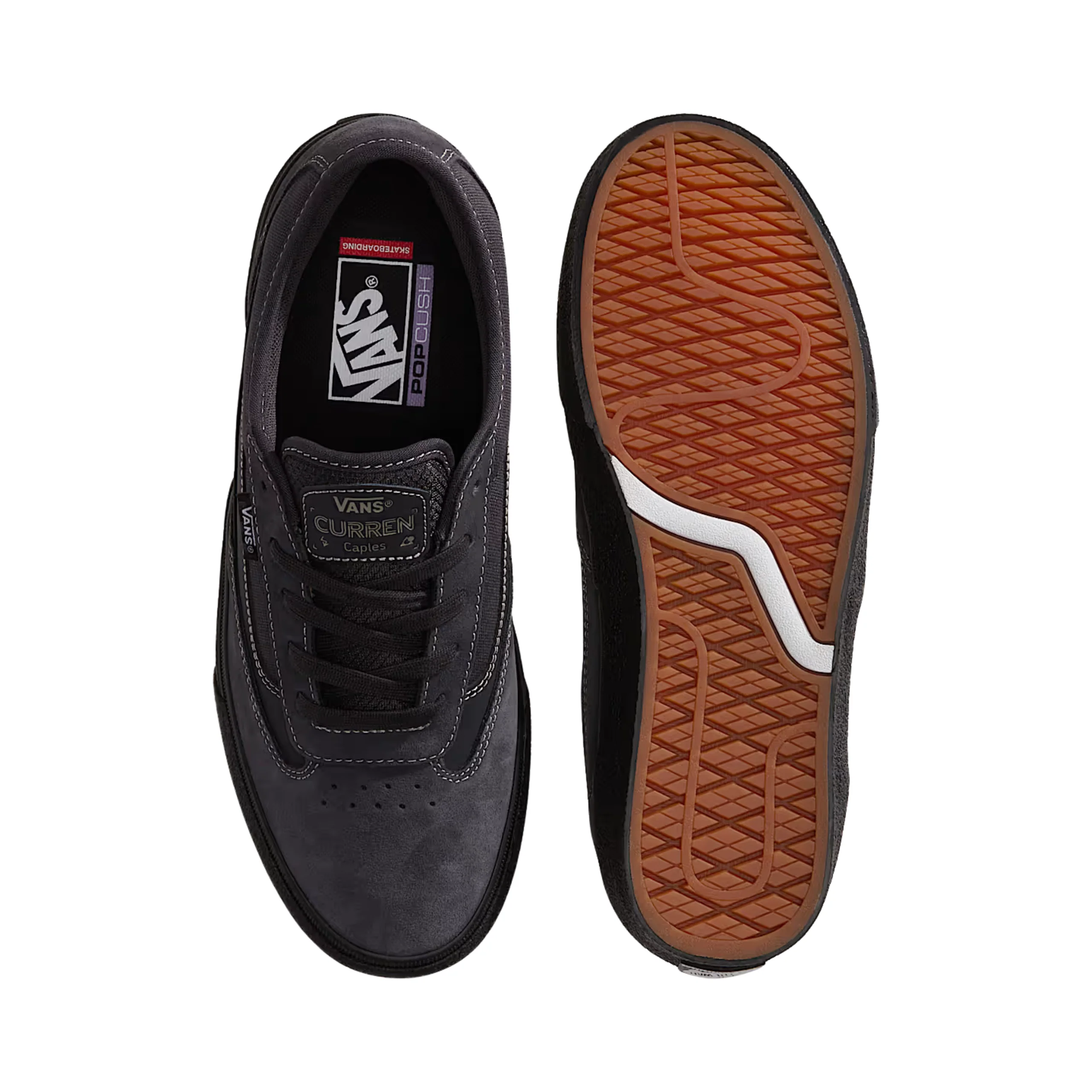 Vans Skate Curren Caples Shoes - Charcoal / Black - Image 3