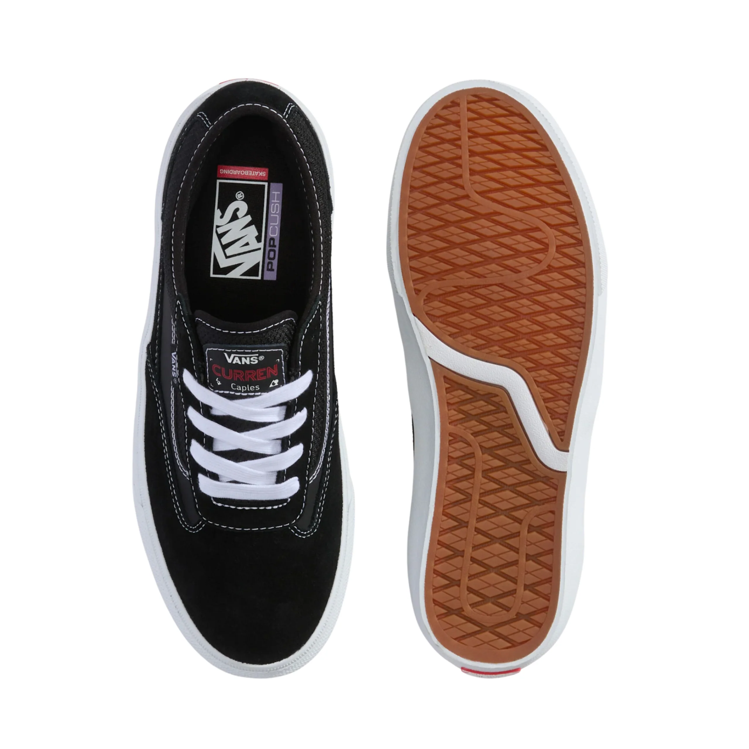 Vans Skate Curren Caples Shoes - Gum Black / White - Image 3