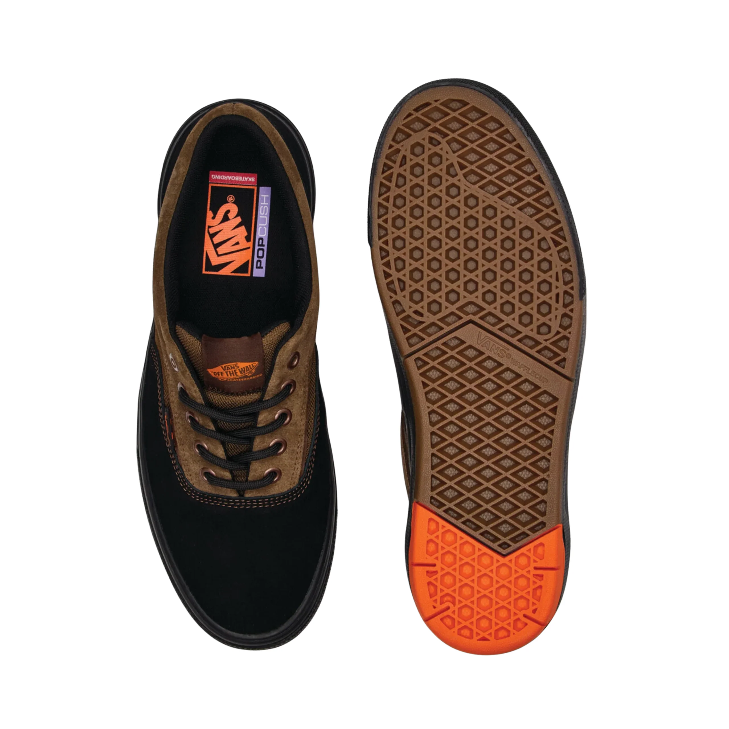 Vans Skate Era Wafflecup Shoes - Black / Brown - Image 3