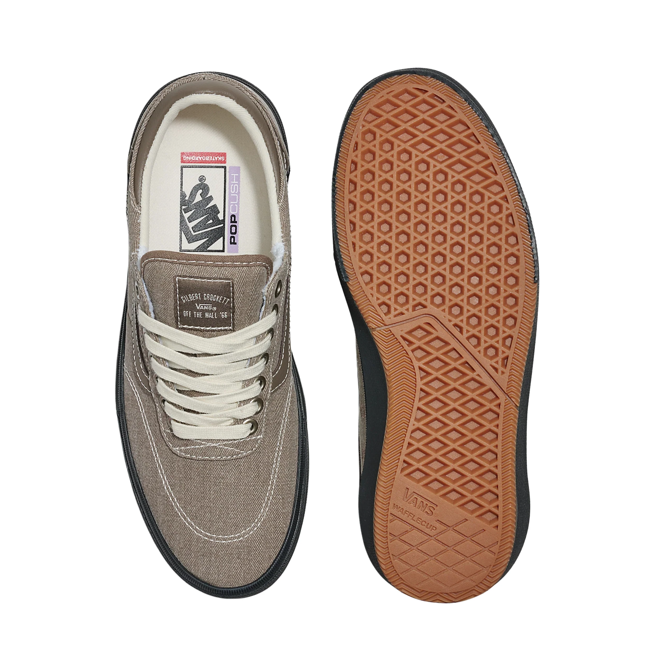 Vans Skate Gilbert Crockett Shoes - Herringbone Black / Walnut - Image 4