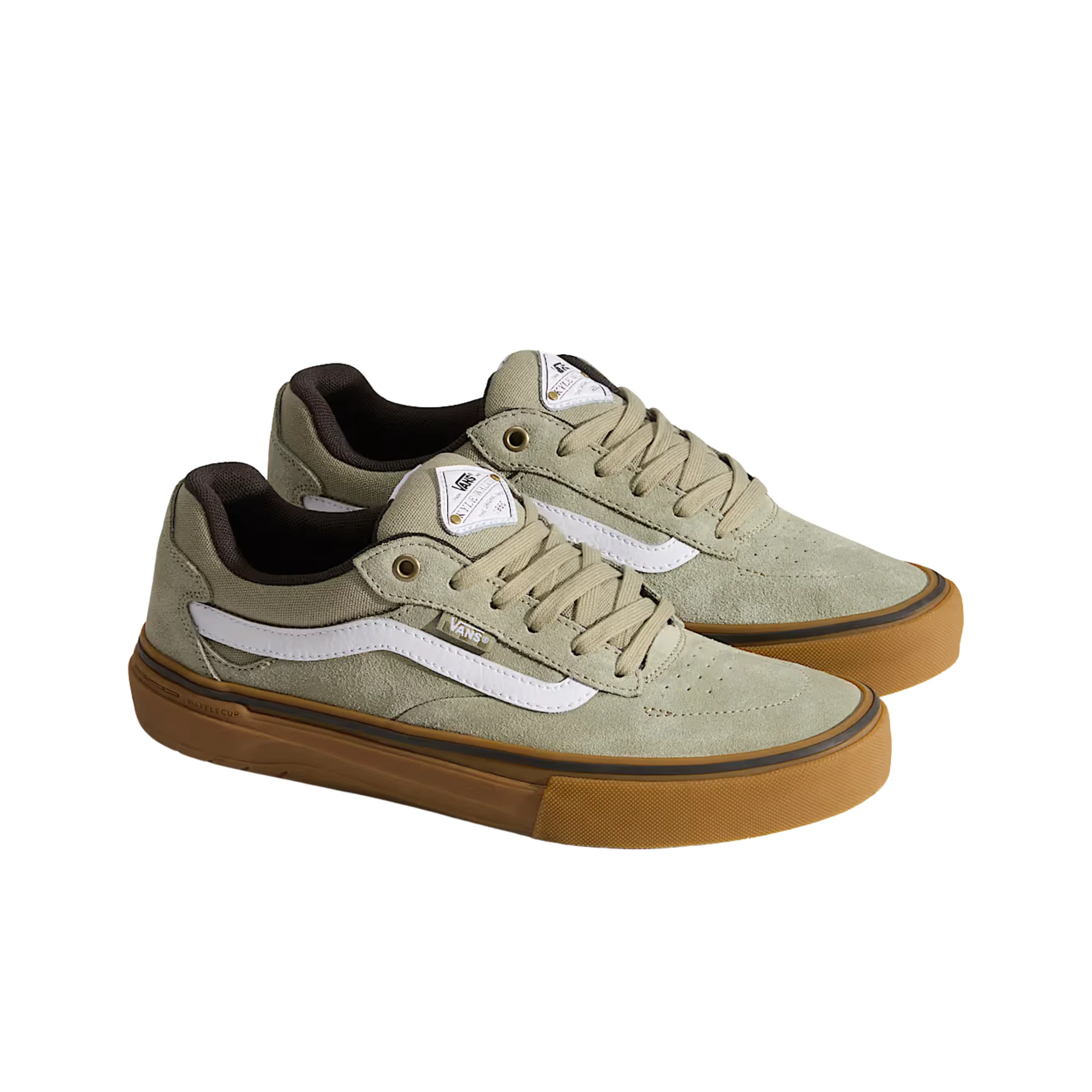 Vans Skate Kyle Walker Wafflecup Shoes - Light Green / Gum - Image 2
