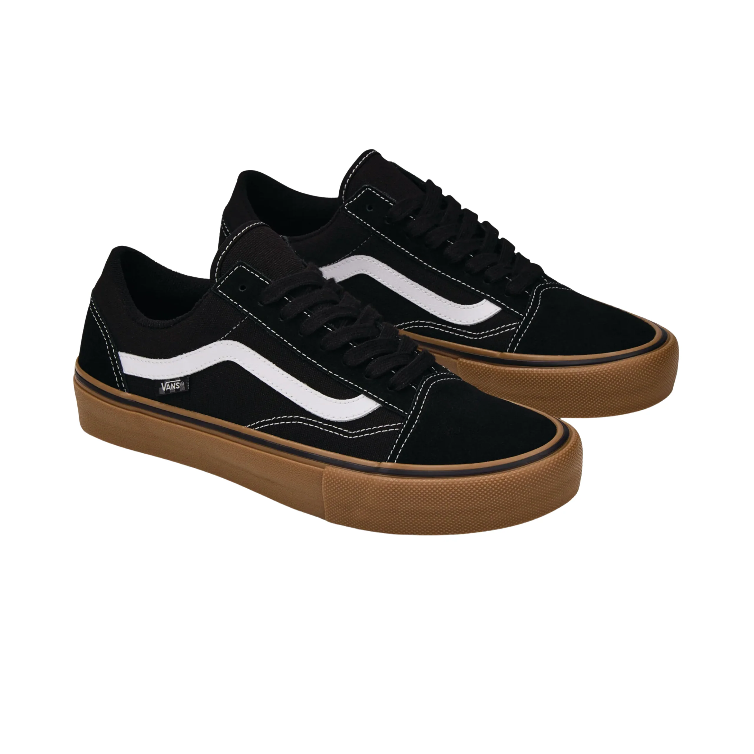 Vans Skate Old Skool Shoes - Black / Gum / White - Image 2