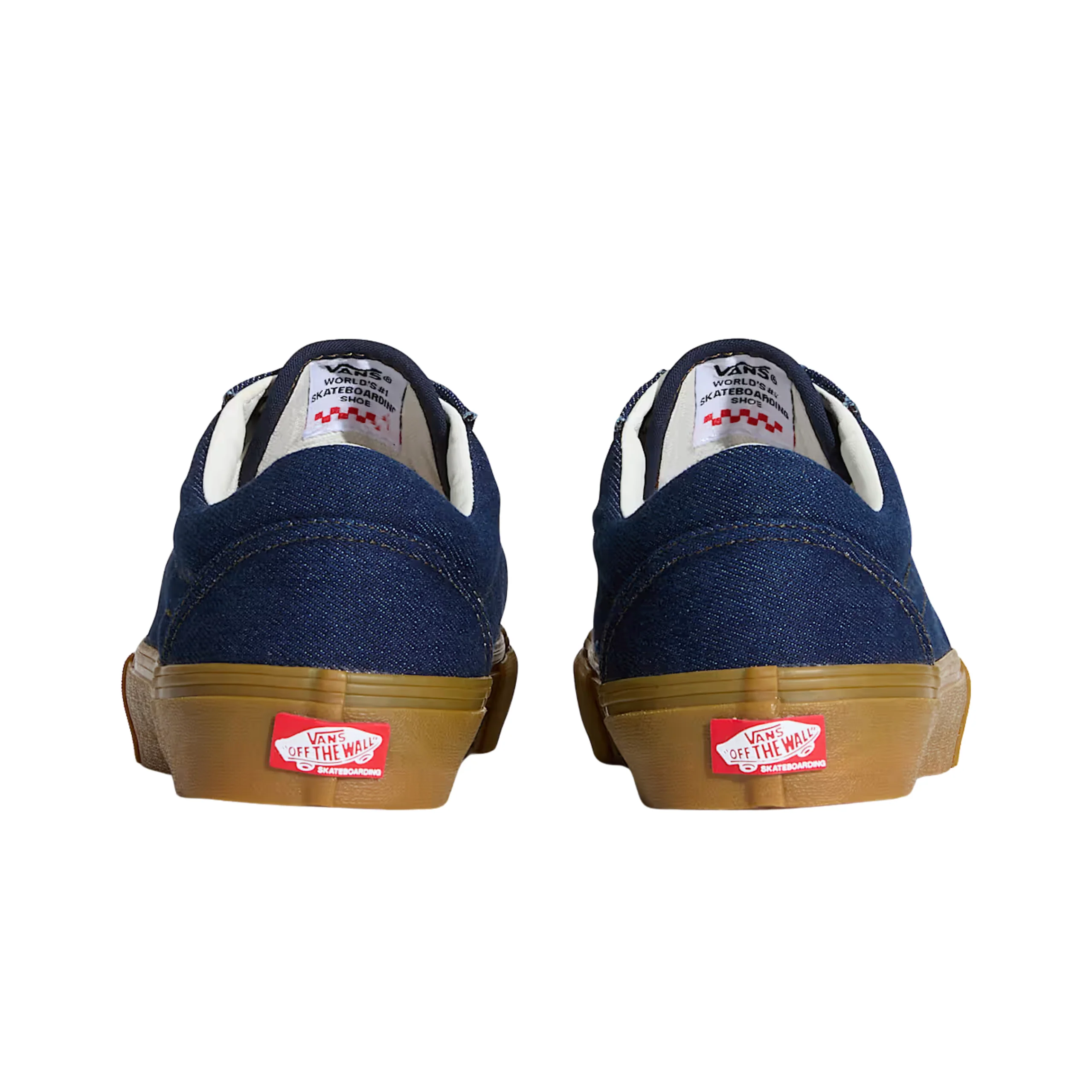 Vans Skate Old Skool Shoes - Blue Denim - Image 3