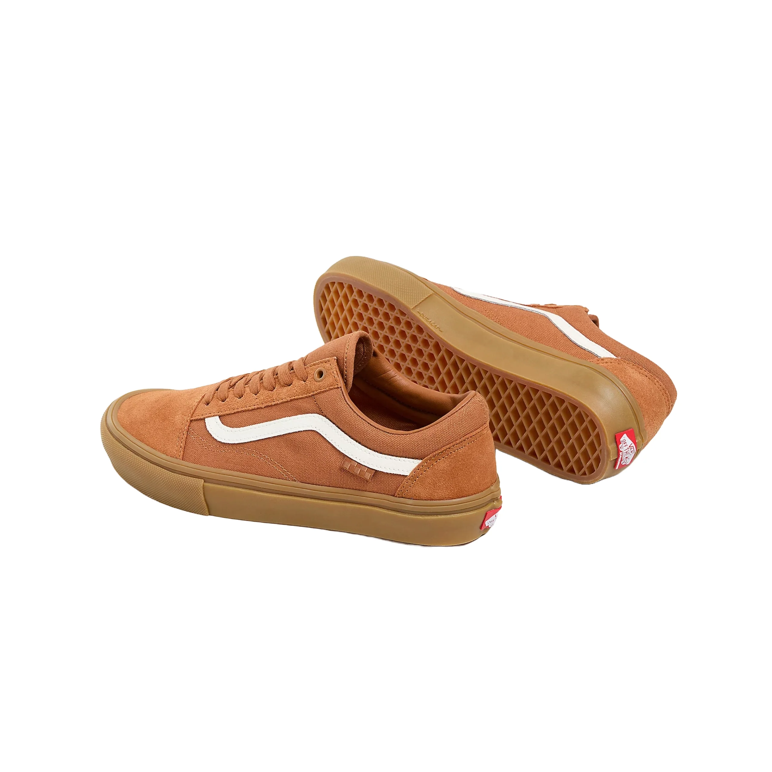 Vans Skate Old Skool Shoes - Brown / Gum - Image 3