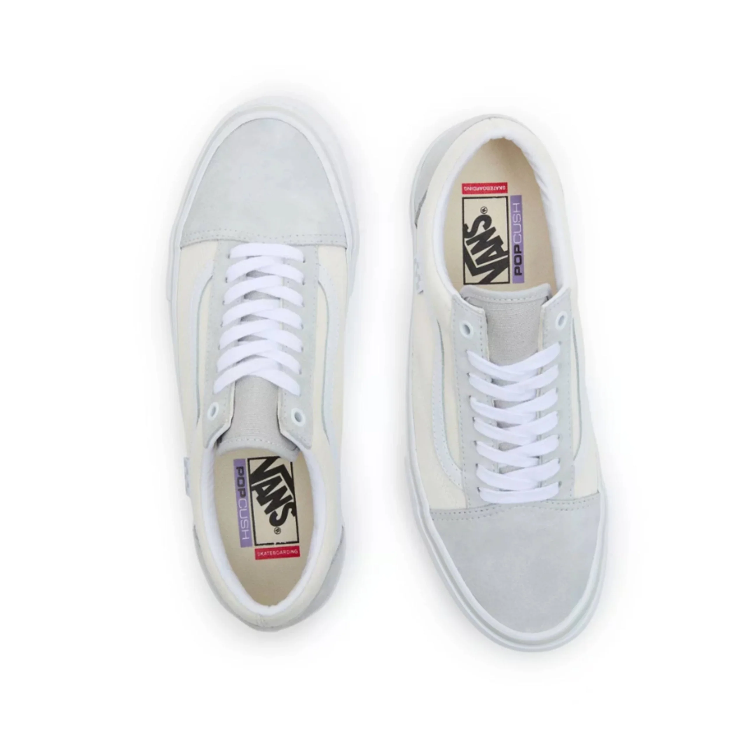 Vans Skate Old Skool Shoes - Light Grey / White - Image 3