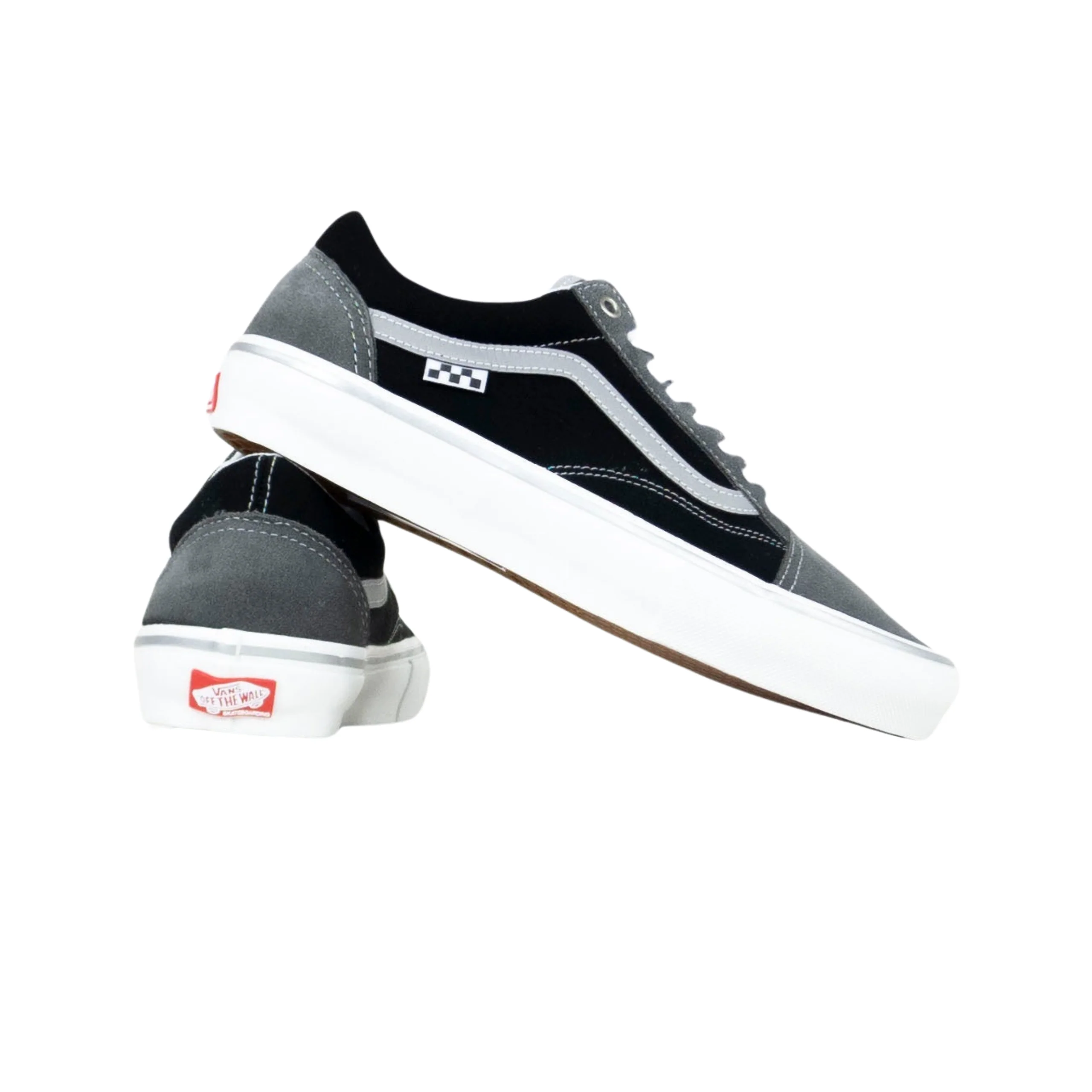 Vans Skate Old Skool Shoes - Reflective Black / Grey - Image 3