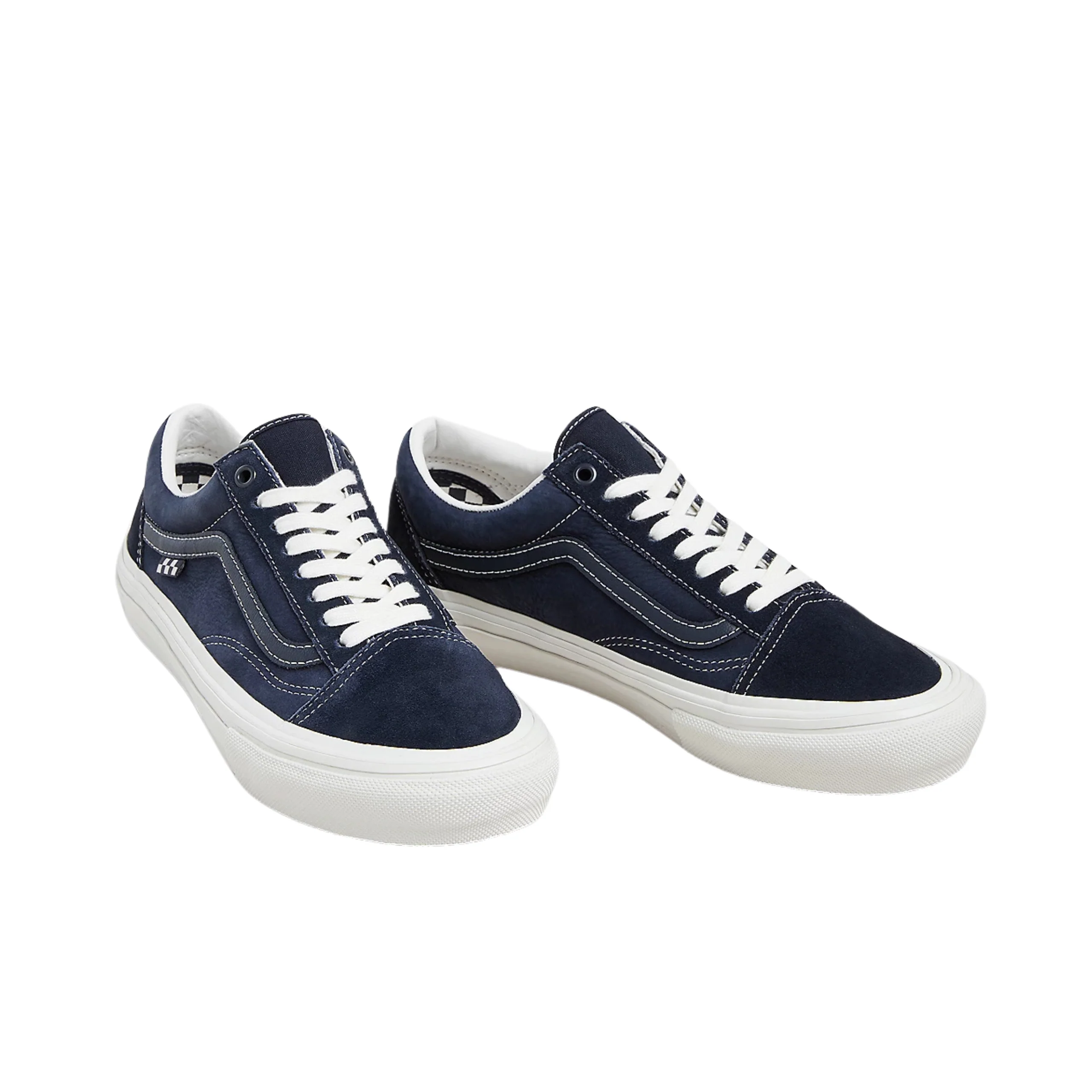 Vans Skate Old Skool Shoes - (Wrapped) Deep Navy / Vintage White - Image 2