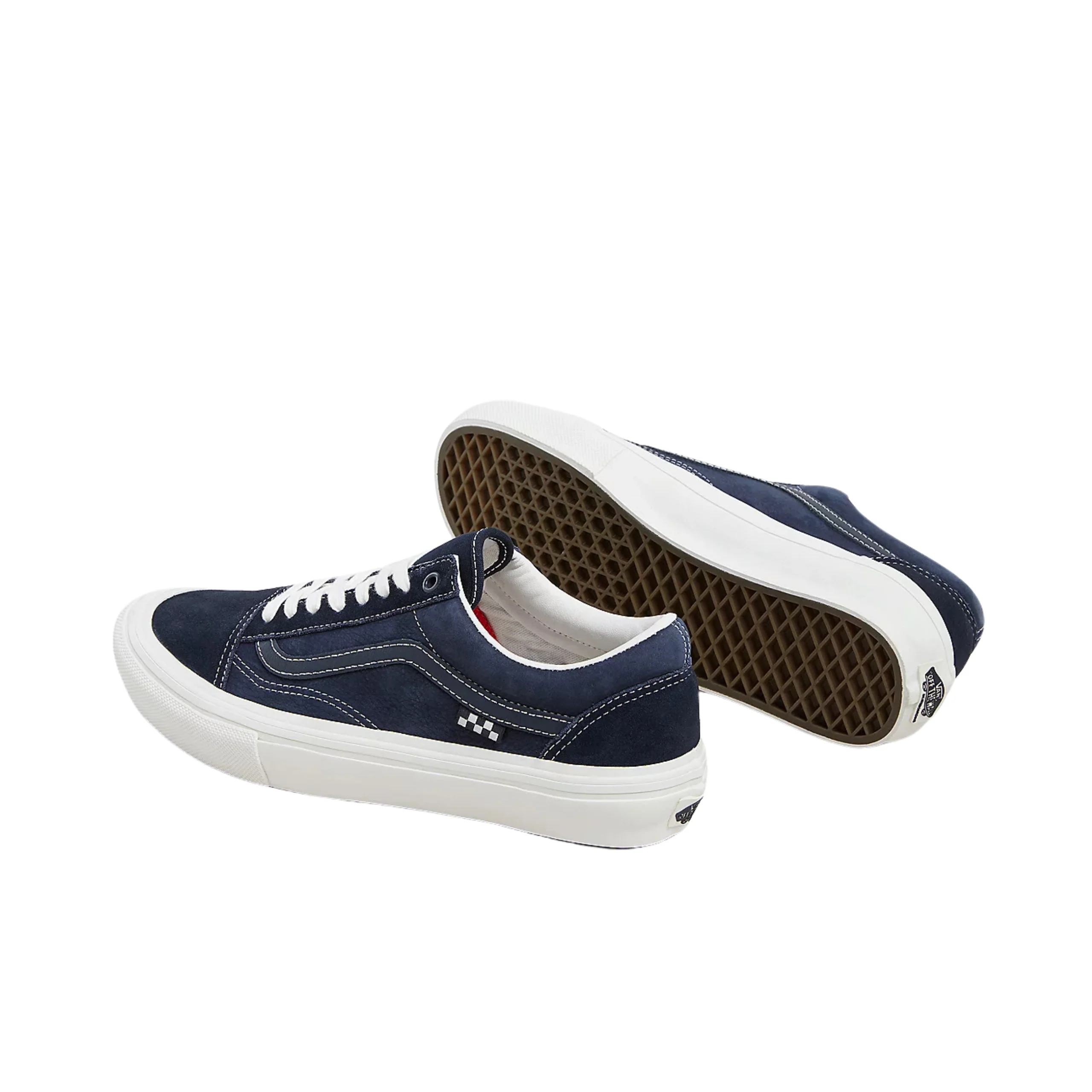 Vans Skate Old Skool Shoes - (Wrapped) Deep Navy / Vintage White - Image 3