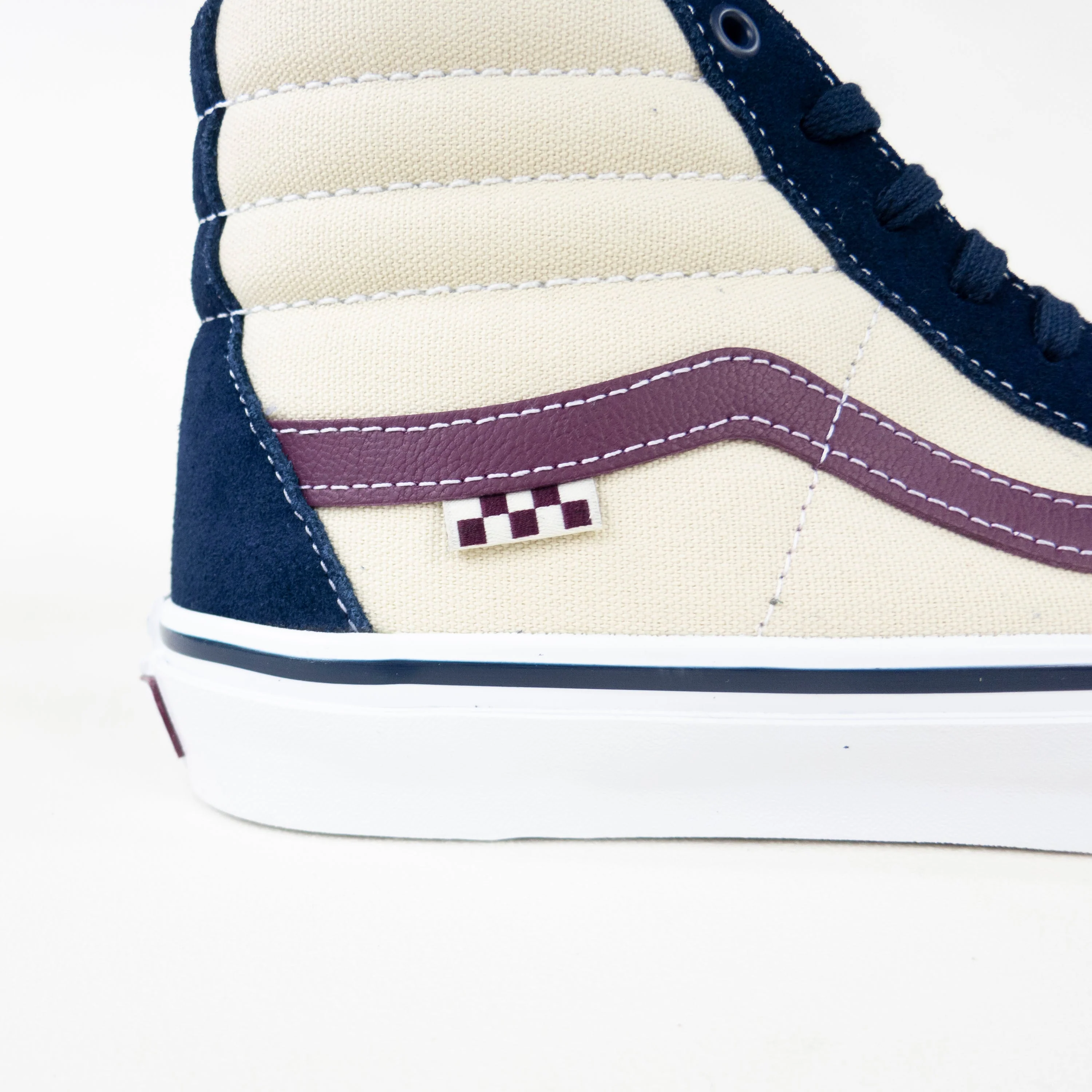 Vans Skate Sk8-Hi Pro Shoes - Dress Blues / Turtledove - Image 3