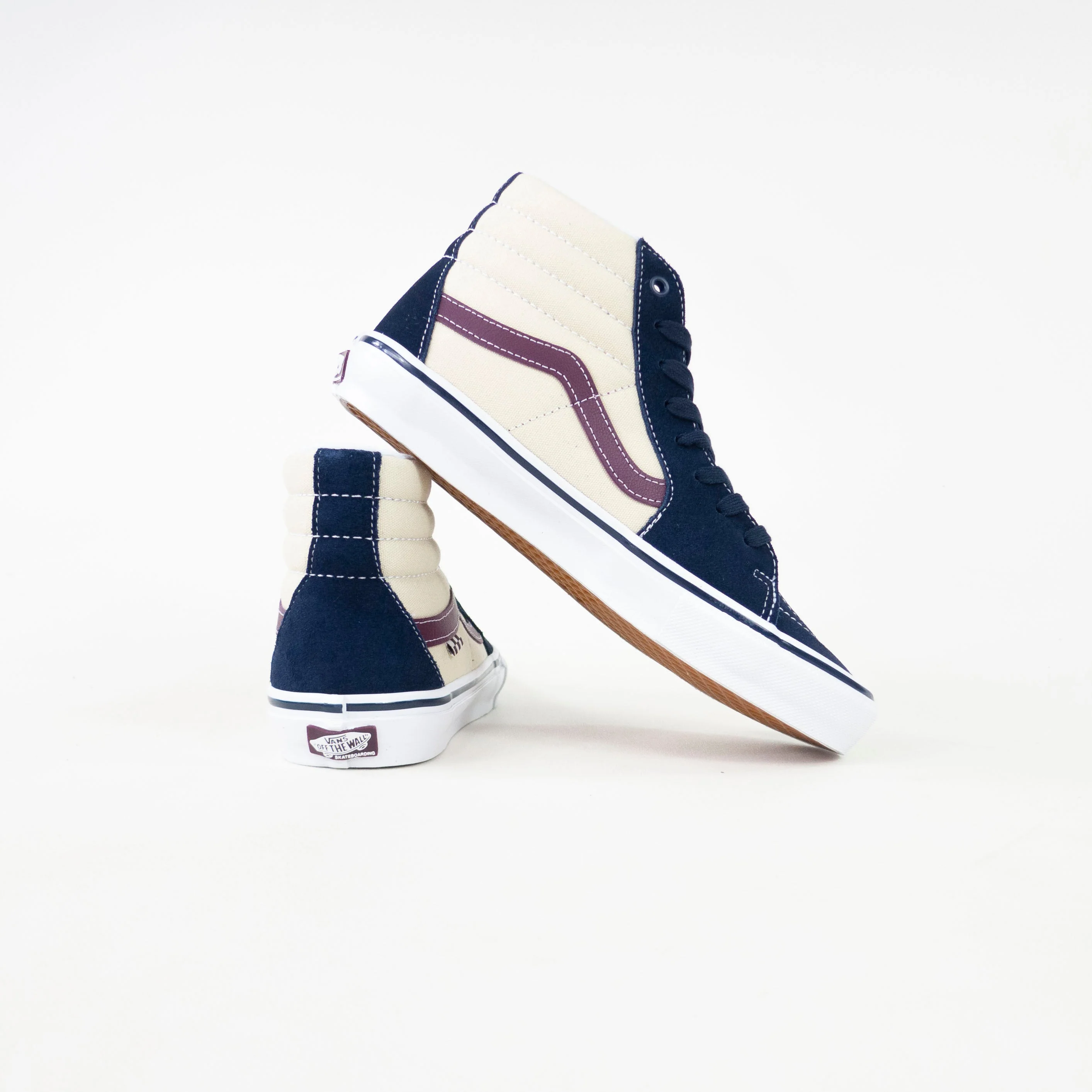 Vans Skate Sk8-Hi Pro Shoes - Dress Blues / Turtledove - Image 6