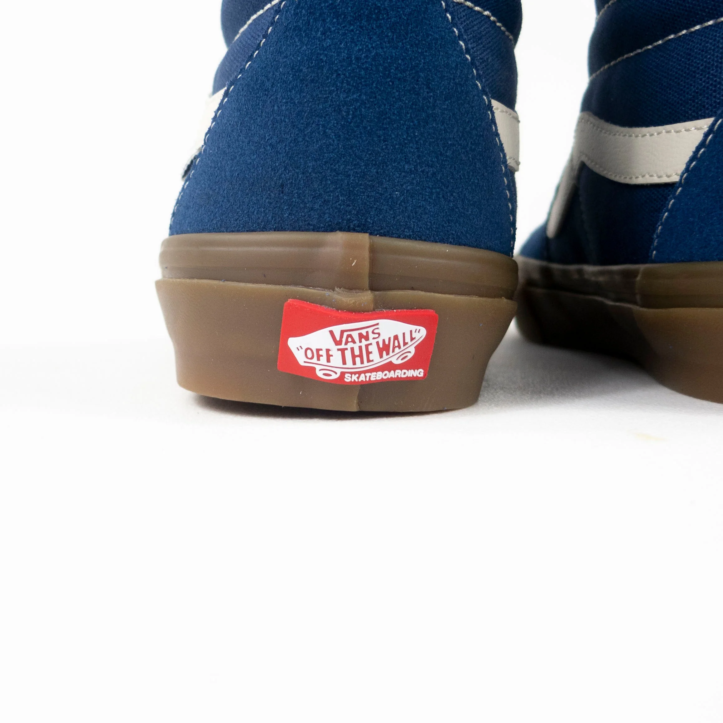 Vans Skate Sk8-Hi Pro Shoes - Suede Gum / Dark Denim - Image 5