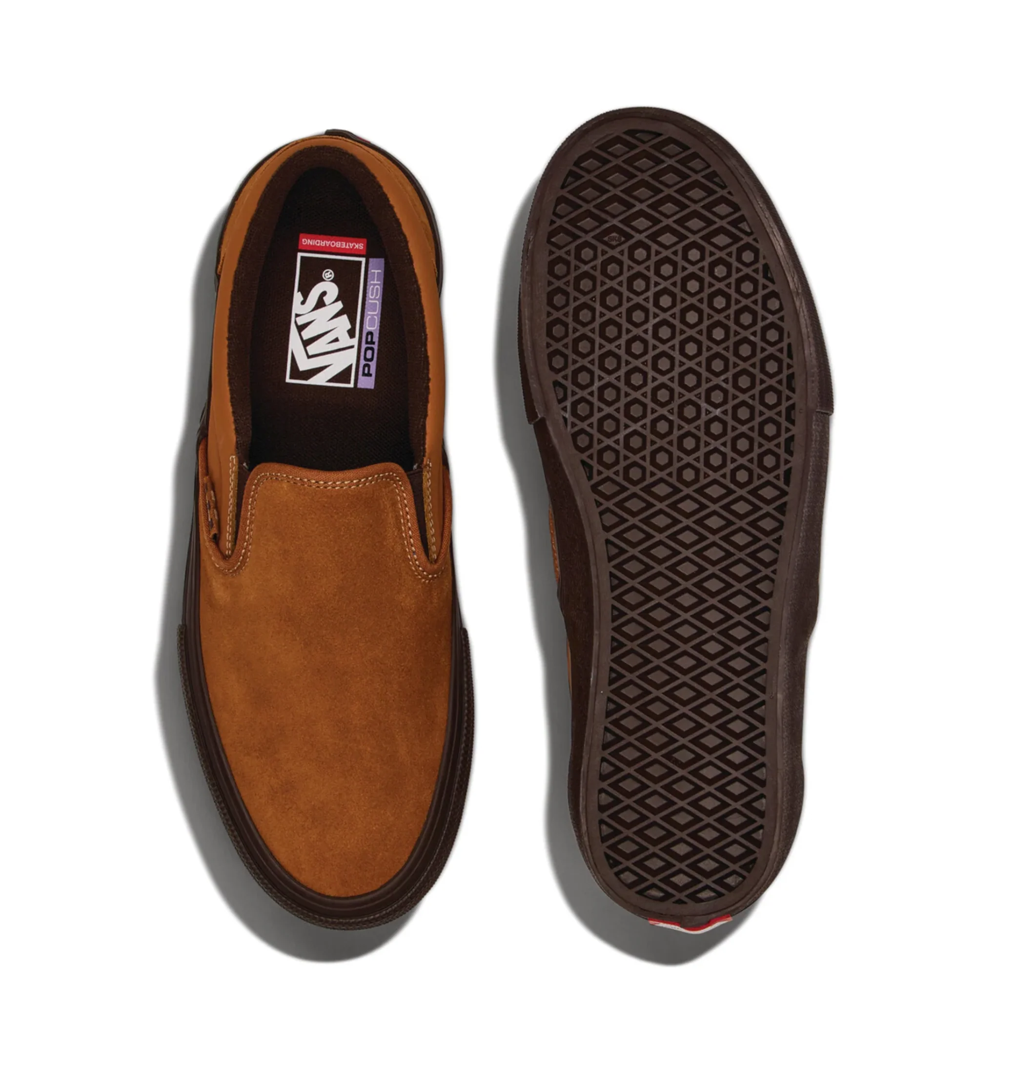 Vans Skate Slip On Shoes - Brown / Gum - Image 3