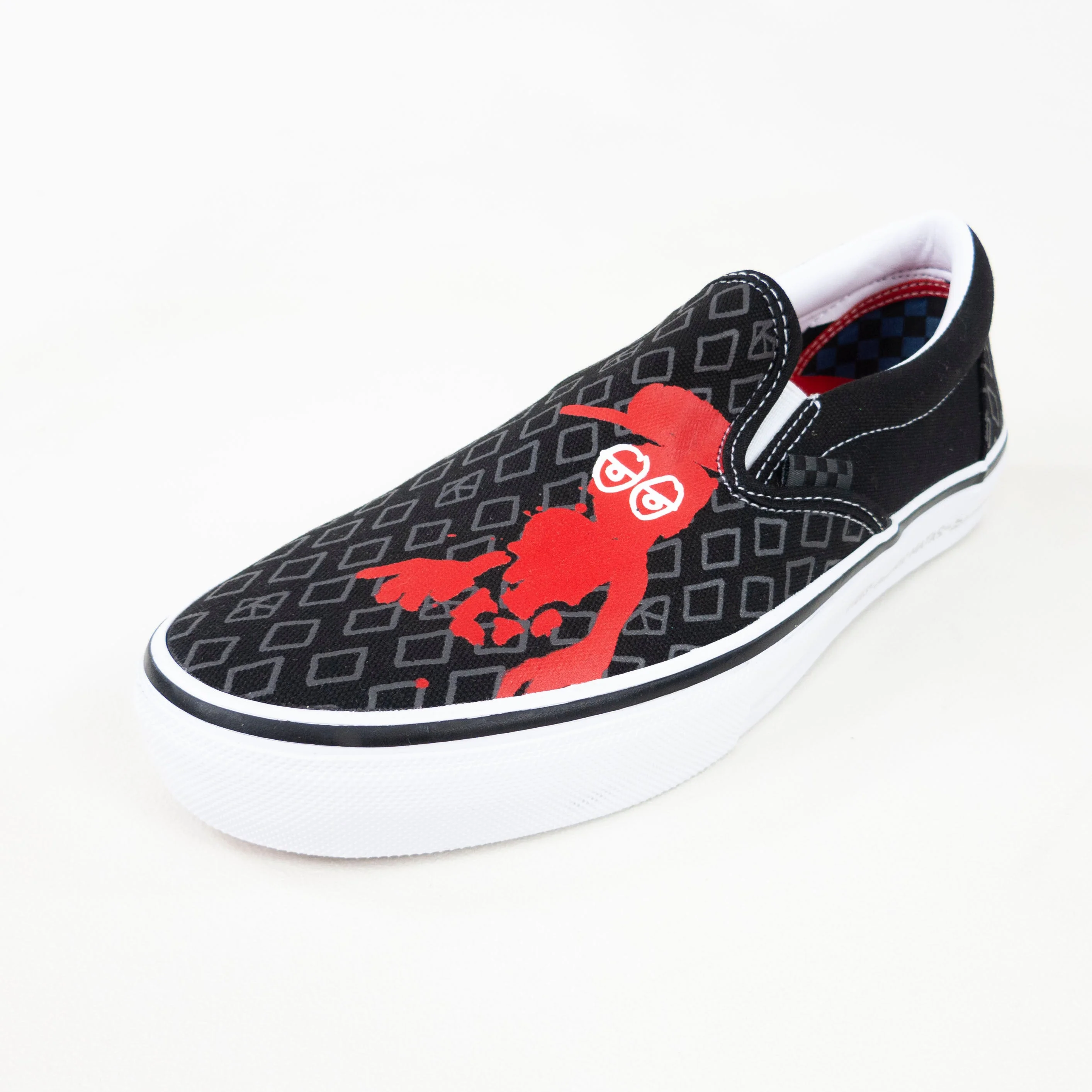 Vans Slip On "Krooked By Natas For Ray" Skate Shoes - (Krooked by Natas for Ray) Black - Image 4
